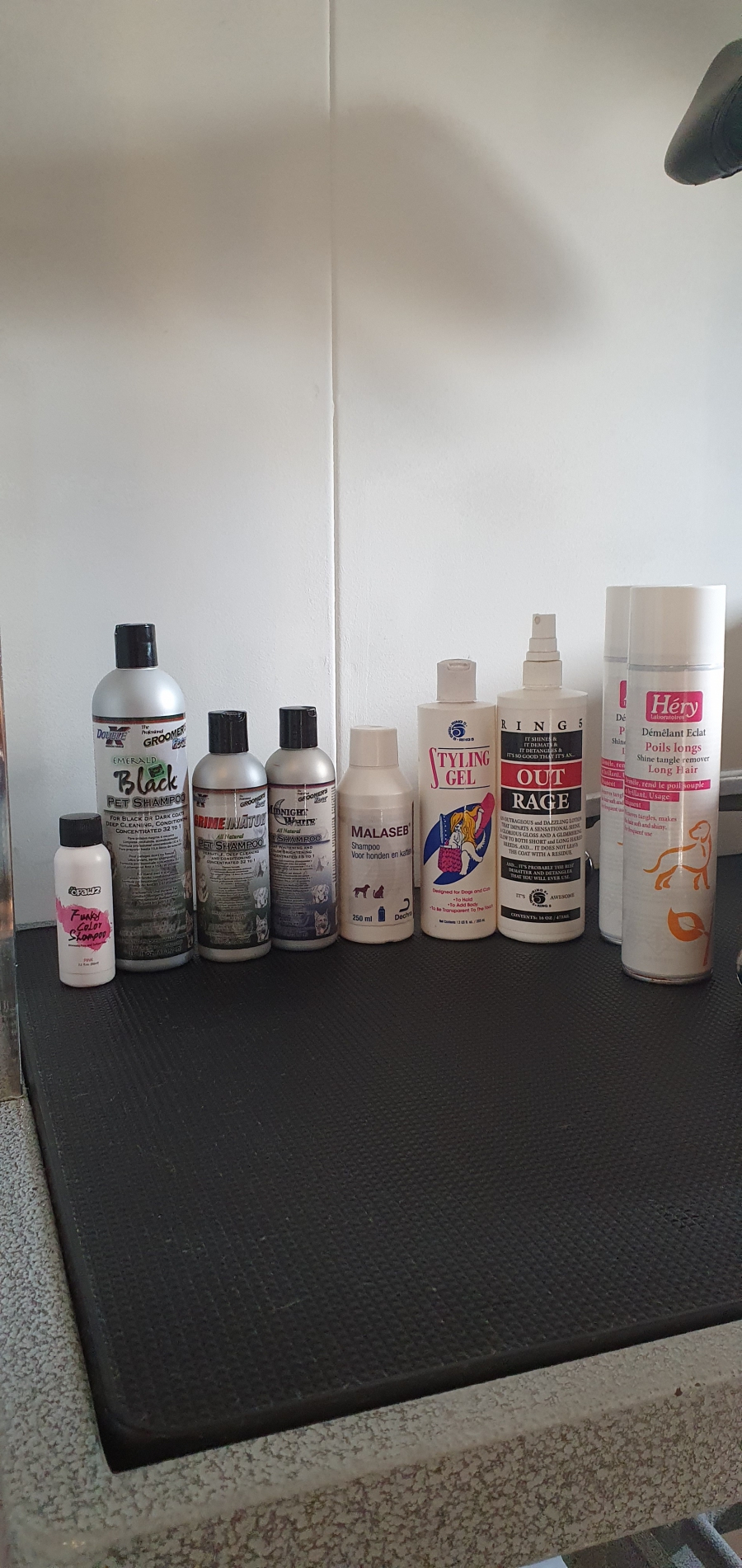 Shampoo, sprays 