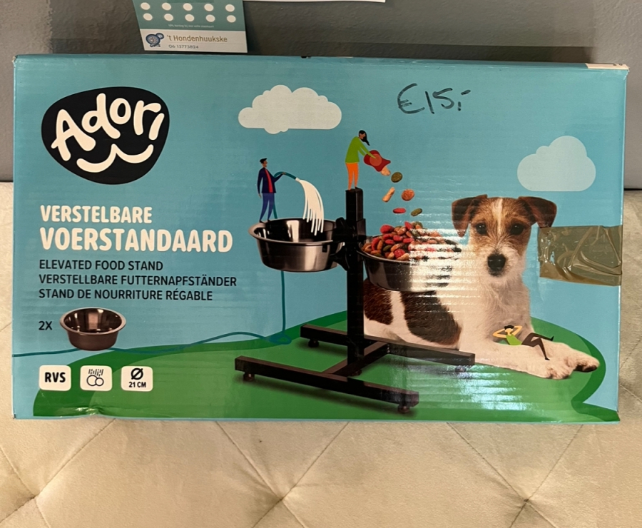 Adori Verstelbare voerstandaard + 2 bakjes