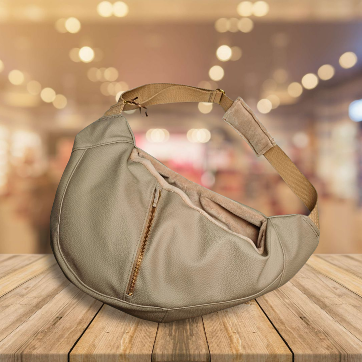 Fifi's Dog Fashion - Hondendraagtas Luno Beige eco-leder