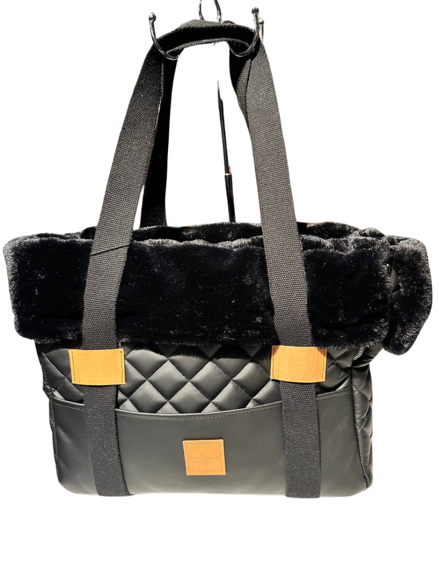  Bau Baru -  Hondendraagtas Annalisa  Eco trap black & Castorino black