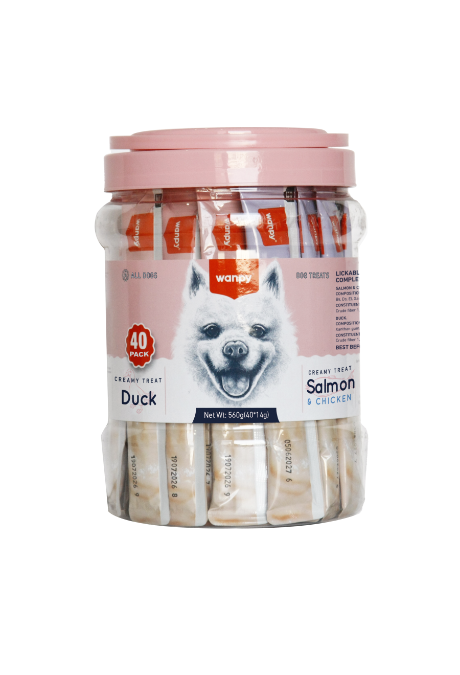 Likbare hondensnack Eend en Zalm/Kip - Wanpy