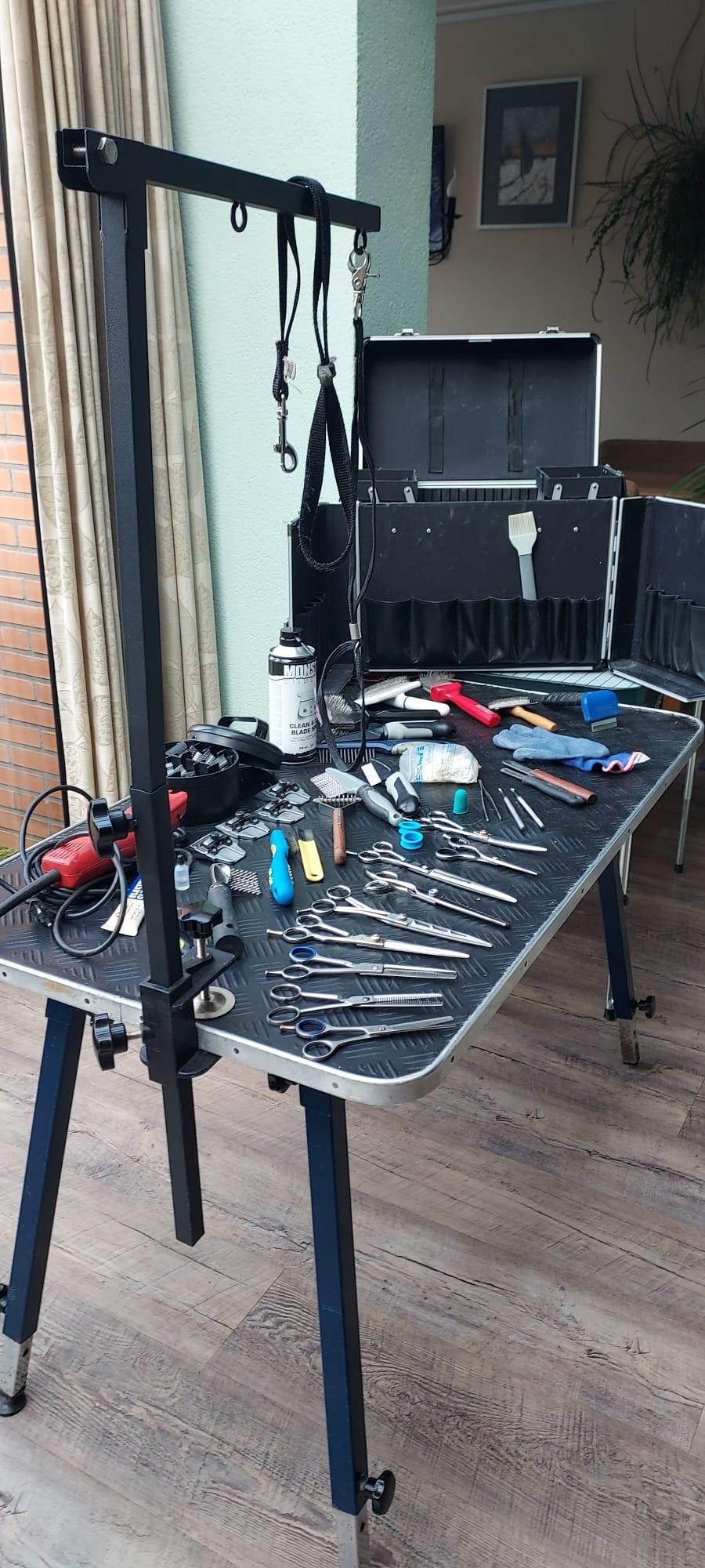 Complete professionele trimsalonuitrusting wegens pensioen