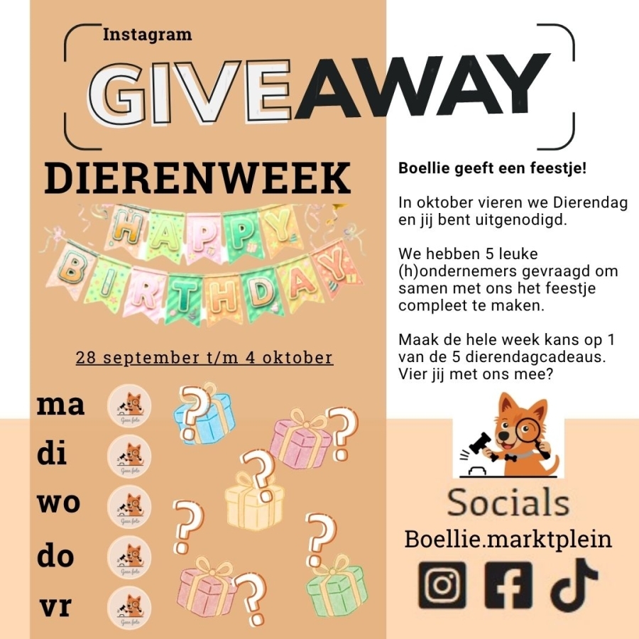 Boellie's Dierenweek GiveAway | Instagram